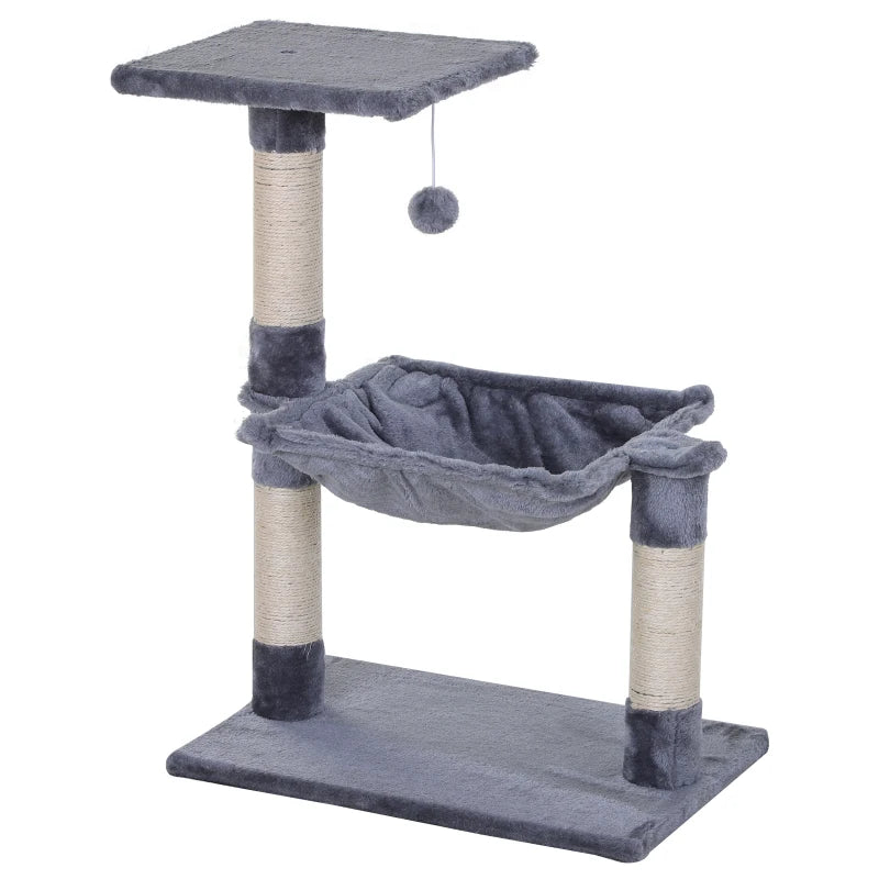 Griffoir Nancy's Fiaes - Lit pour chat - Peluche - Gris - ± 50 x 40 x 70 cm