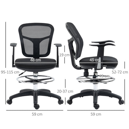 Nancy's Crook Drawing Chair Office chair Computer chair, incl. footrest, height adjustable