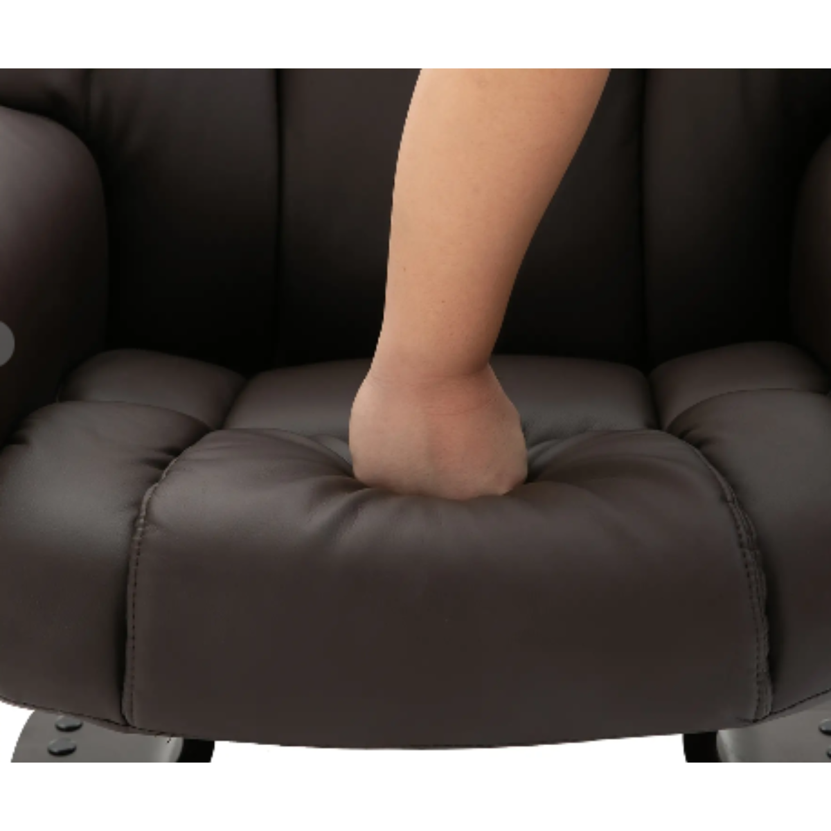 Nancy's Gonzola Massagestoel - Relaxfauteuil - Relaxstoel - Verstelbare rugleuning - Draaibaar - Bruin - Kunstleer