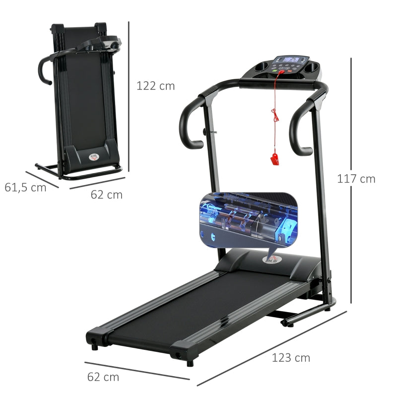 Nancy's Fremont Treadmill foldable electric 500 W 0.8-10 km/h LCD display phone holder suitable for home gym