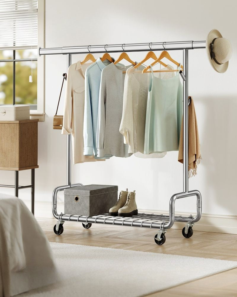 Nancy's Piediluco Kledingrek tot 200kg - Garderoberek - Kledingstang - Zilver - Staal