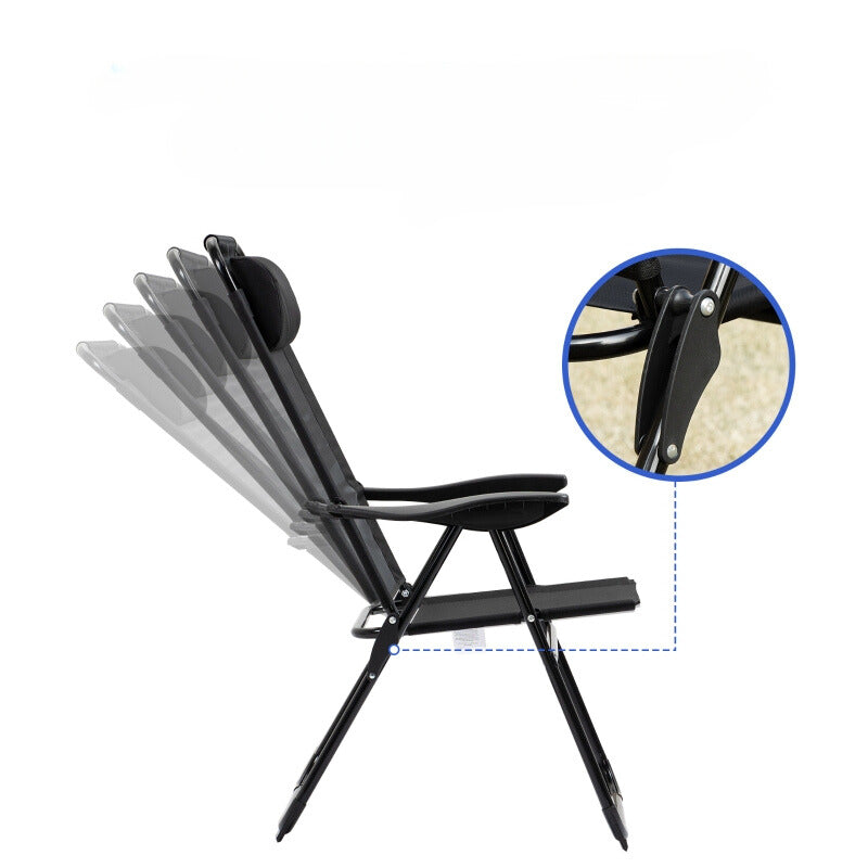 Nancy's Sunnyside Tuinstoelen - Opvouwbare tuinstoel - Ligstoel - Zwart - Set van 2