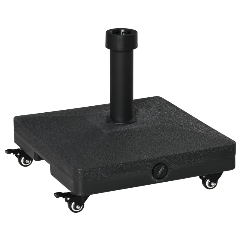 Nancy's Pascal Parasolvoet - Parasol standaard - Zwart - HDPE - Geschikt voor parasolstokken van Ø22 mm tot Ø38 mm