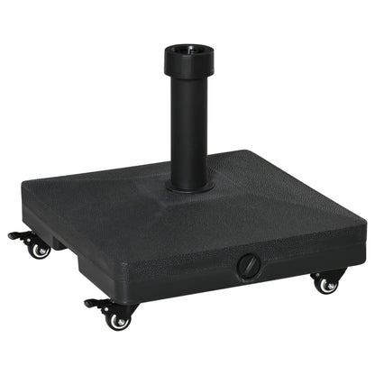 Nancy's Pascal Parasolvoet - Parasol standaard - Zwart - HDPE - Geschikt voor parasolstokken van Ø22 mm tot Ø38 mm