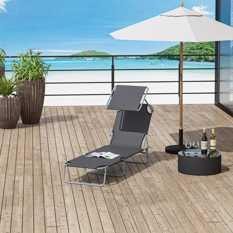 Nancy's Almada Lounger - Lounge bed - Beach chair - Beach bed - Gray