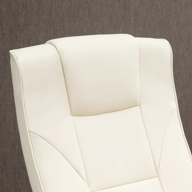 Nancy's Ervedal Massagestoel - Massage Fauteuil - Relaxstoel - Crème Wit / Bruin - Kunstleer