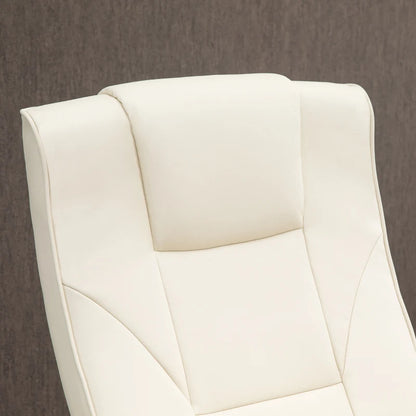 Nancy's Ervedal Massagestoel - Massage Fauteuil - Relaxstoel - Crème Wit / Bruin - Kunstleer