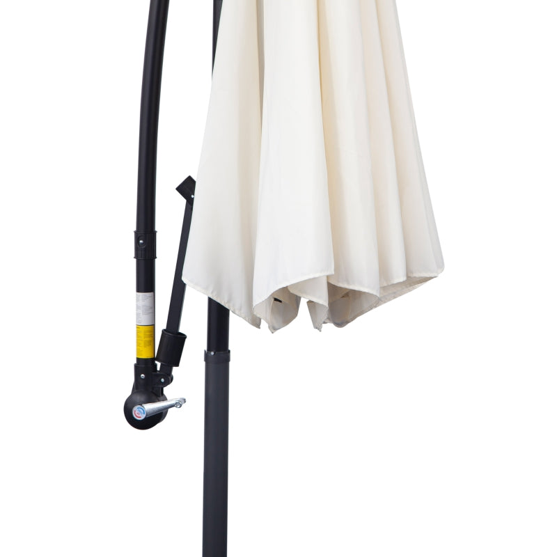 Nancy's Spring Zweefparasol - Zonwering - Parasol - Handslinger Crème - Ø 300 cm