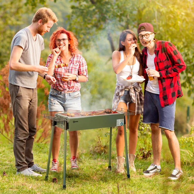 Nancy's Faria Barbecue - BBQ - Houtskoolbarbecue - Grill - Staal - Groen