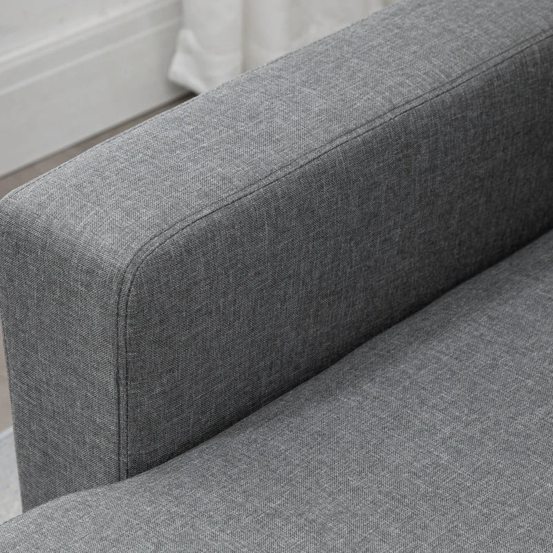 Nancy's Alfedena Hoekbak - Zitbank - Chaise Longue - Slaapbank - Lichtgrijs - 210 cm breed