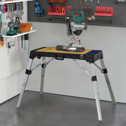 Nancy's Eaton Multifunctional 4-IN-1 Folding Workbench with Reversible Worktop, Height Adjustable