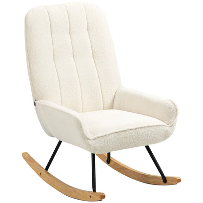 Nancy's Gagos Schommelstoel - Relaxstoel - Loungesotel - Crème - Fleece