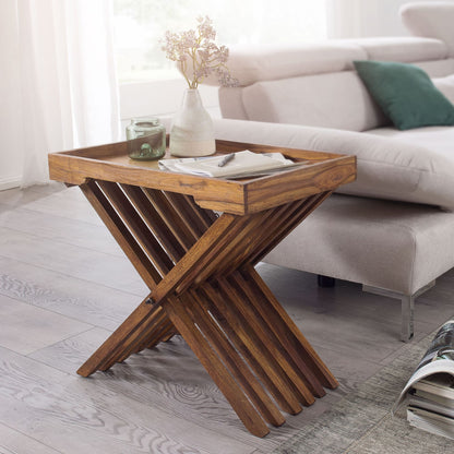 Nancy's Tricesimo Salontafel - Koffietafel - Bijzettafel - Sheesham / Rozenhout - ± 60 x 40 x 55 cm