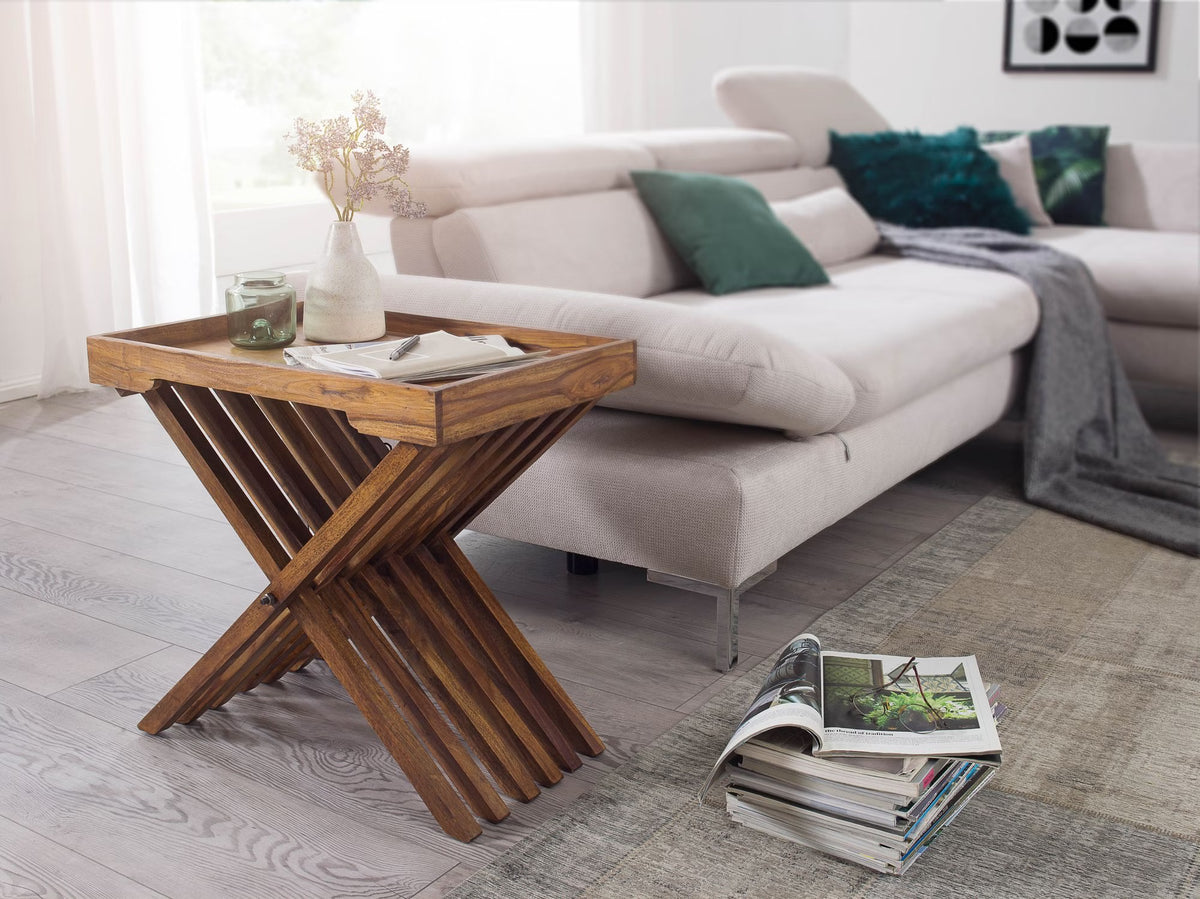 Nancy's Tricesimo Salontafel - Koffietafel - Bijzettafel - Sheesham / Rozenhout - ± 60 x 40 x 55 cm