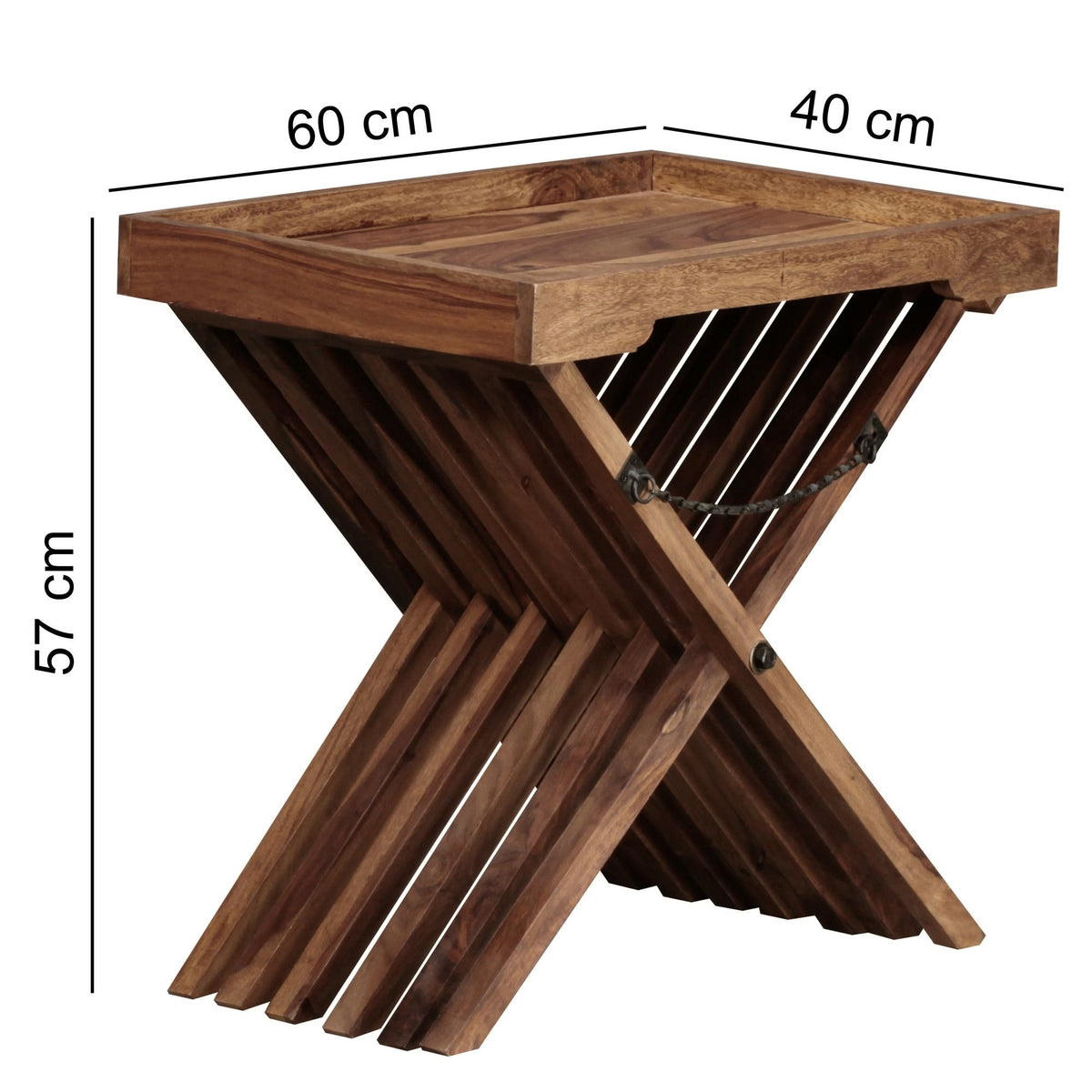 Nancy's Tricesimo Salontafel - Koffietafel - Bijzettafel - Sheesham / Rozenhout - ± 60 x 40 x 55 cm