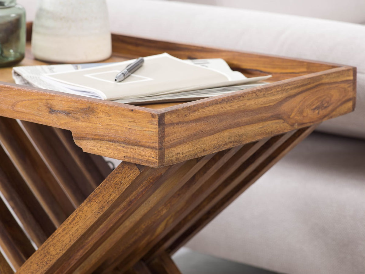 Nancy's Tricesimo Salontafel - Koffietafel - Bijzettafel - Sheesham / Rozenhout - ± 60 x 40 x 55 cm