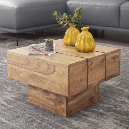 Nancy's Tricase Salontafel - Bijzettafel - Koffietafel - Acaciahout - ± 45 x 45 x 30 cm