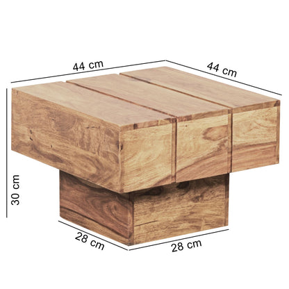 Nancy's Tricase Salontafel - Bijzettafel - Koffietafel - Acaciahout - ± 45 x 45 x 30 cm