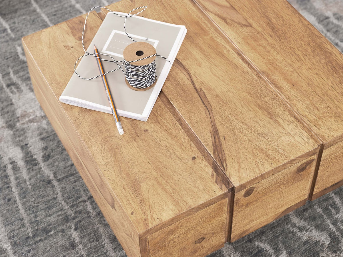 Nancy's Tricase Salontafel - Bijzettafel - Koffietafel - Acaciahout - ± 45 x 45 x 30 cm