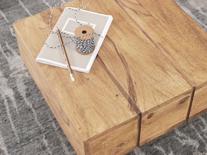Nancy's Tricase Salontafel - Bijzettafel - Koffietafel - Acaciahout - ± 45 x 45 x 30 cm