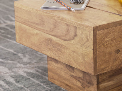 Nancy's Tricase Salontafel - Bijzettafel - Koffietafel - Acaciahout - ± 45 x 45 x 30 cm