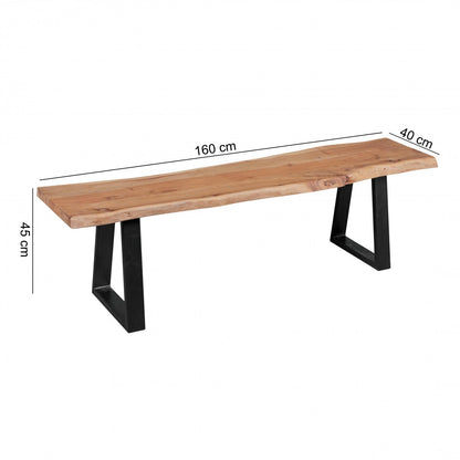 Nancy's Kanab Dining Room Bench - Solid Wooden Bench - Solid Wooden Acacia - Wood - Kitchen Bench - 160/180 cm