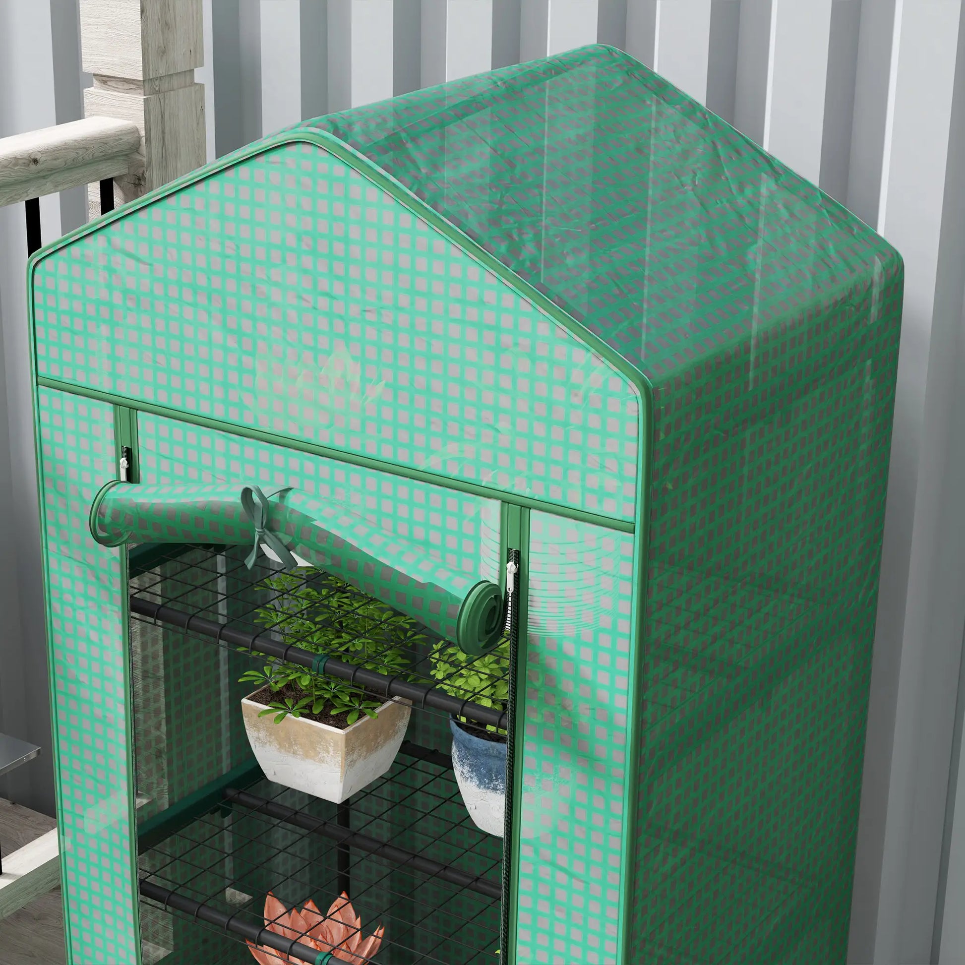 Nancy's Cacém Plantenkas - Kweekkas - Tuinkas - Plantenrek - Groen - ± 70 x 50 x 195 cm