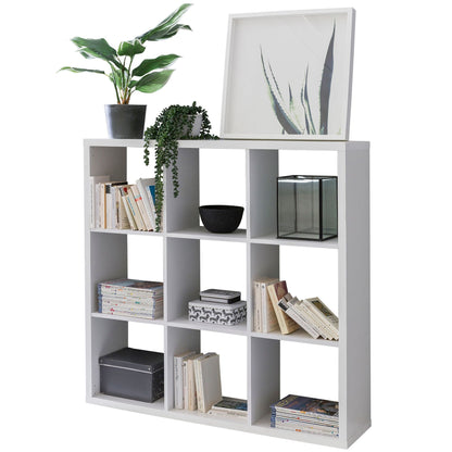 Nancy's Yate Vakkenkast - Boekenkast - Opbergkast - Wit - ± 110 x 23 x 110 cm