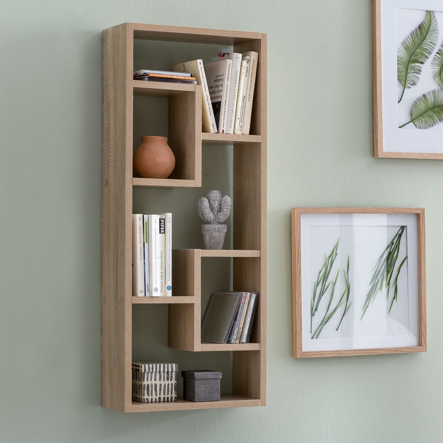Nancy's Sorval Wandplank - Wandrek - Sonoma - ± 35 x 15 x 90 cm