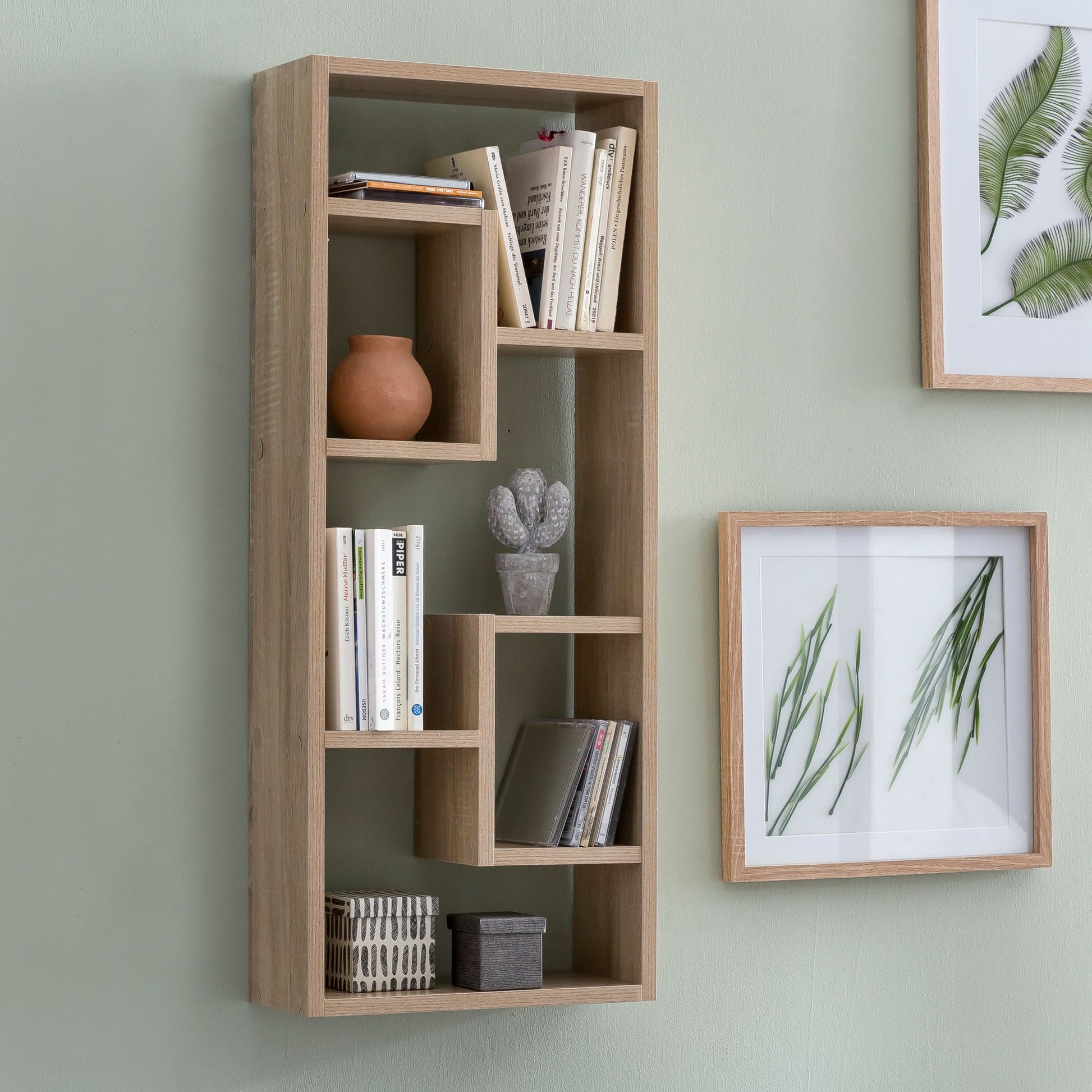 Nancy's Sorval Wandplank - Wandrek - Sonoma - ± 35 x 15 x 90 cm