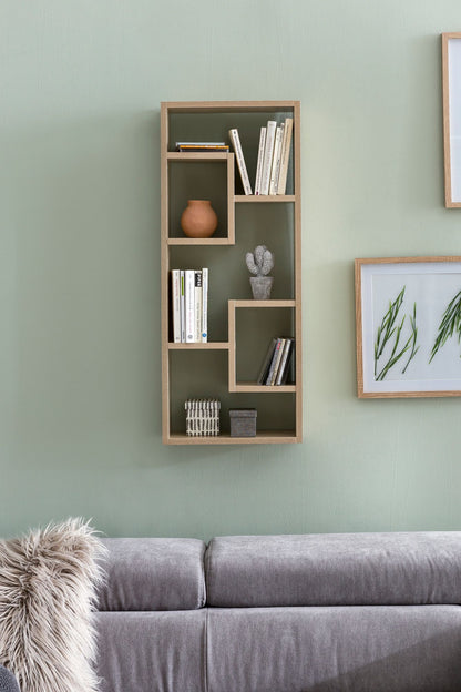 Nancy's Sorval Wandplank - Wandrek - Sonoma - ± 35 x 15 x 90 cm