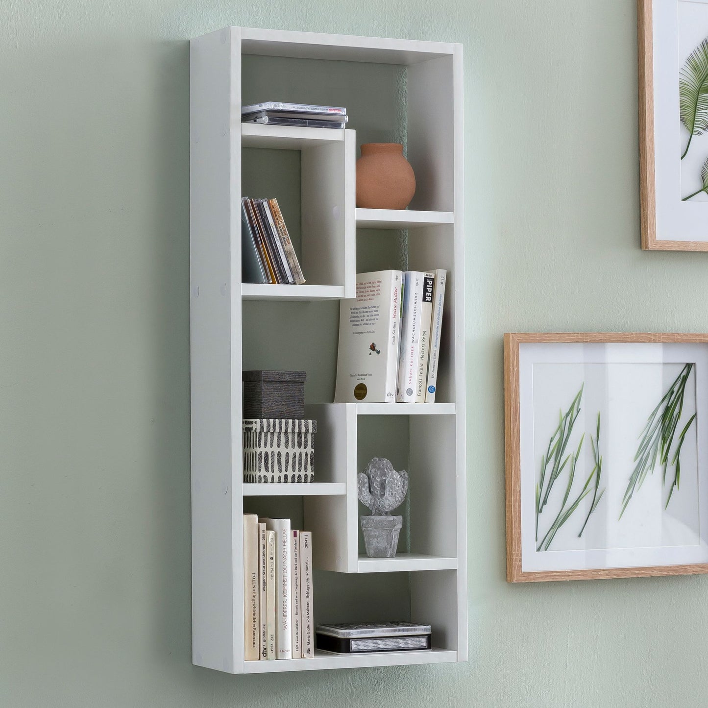Nancy's Safurdão Wandplank - Wandrek - Wit - ± 35 x 15 x 90 cm