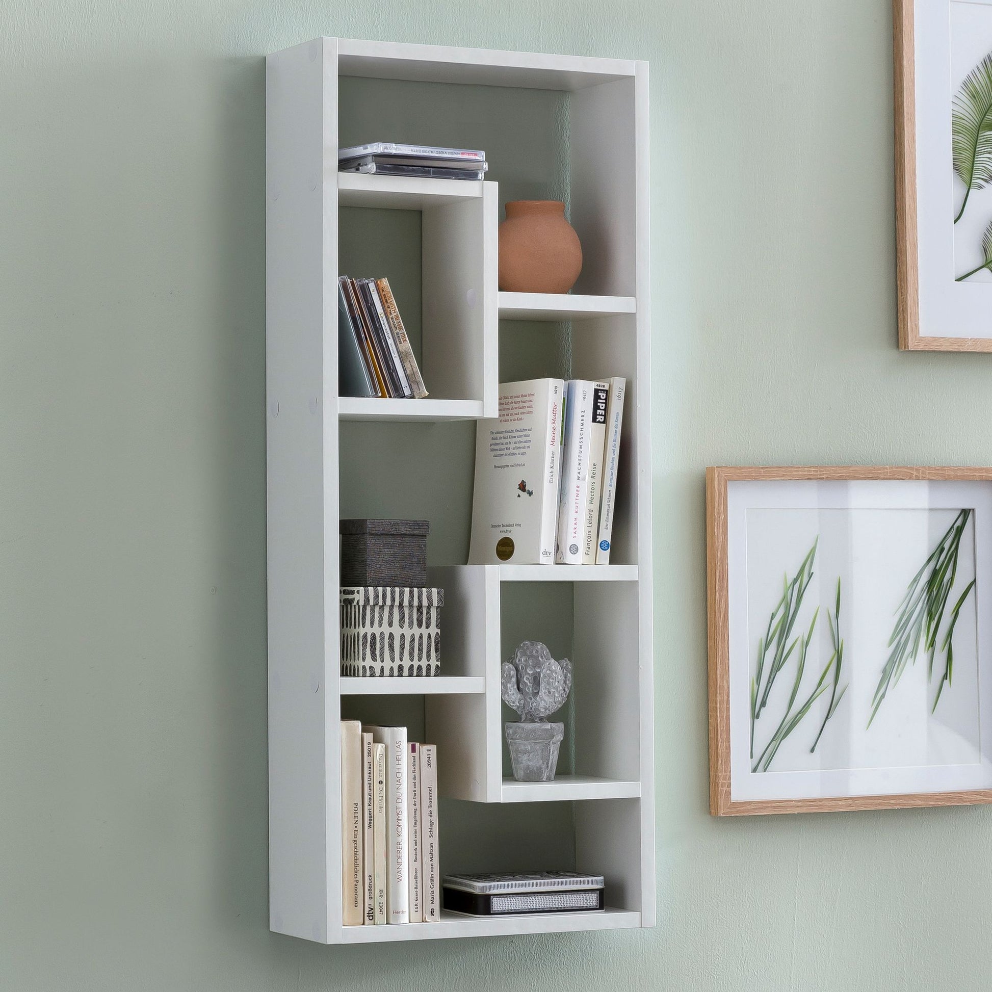 Nancy's Safurdão Wandplank - Wandrek - Wit - ± 35 x 15 x 90 cm