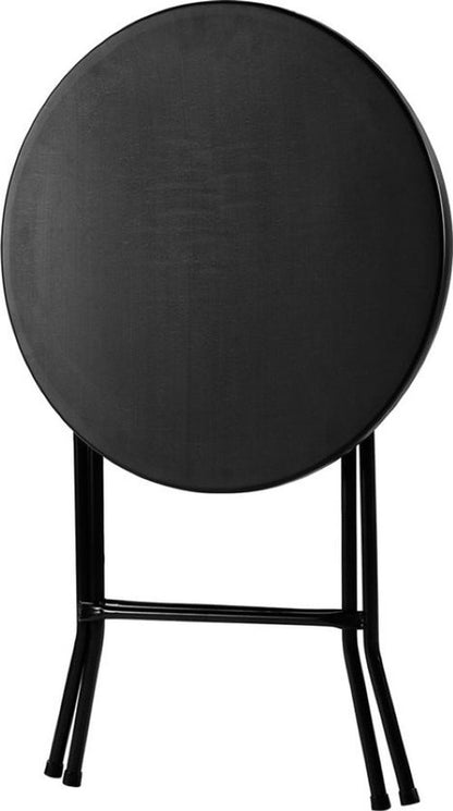 Nancy's Bardi Inklapbare Tafel - Campingtafel - Vouwtafel - Klaptafel - Rond - Zwart - Ø60 x 74cm