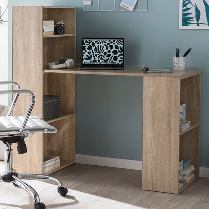 Nancy's Hyda Bureau - Computertafel - Met Opbergruimte - Bruin - ± 120 x 50 x 120 cm