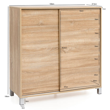 Nancy's Schoenenkast - Houten Schoenenrek - Voor 20 paar schoenen - ± 100 x 110 x 40 cm