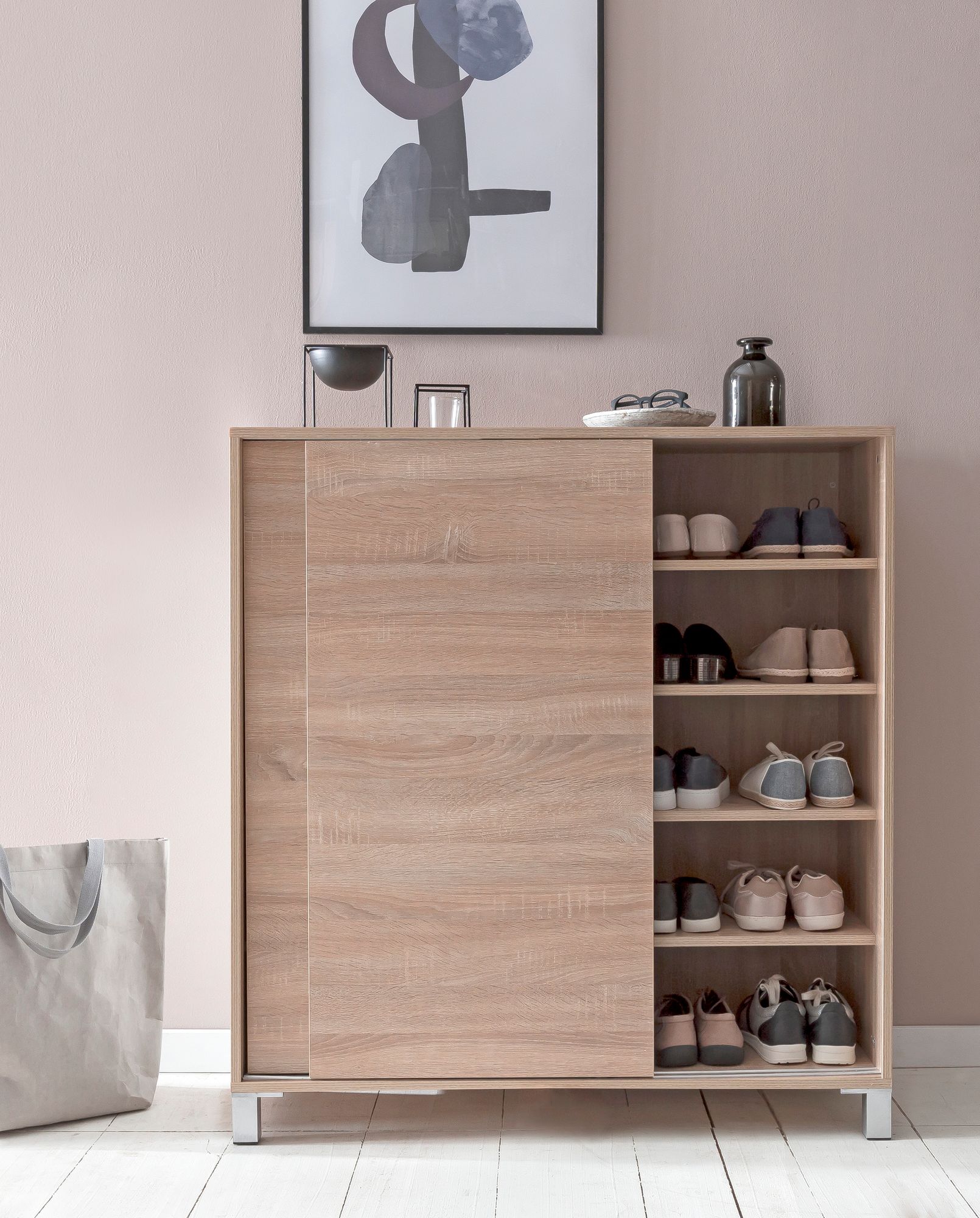 Nancy's Schoenenkast - Houten Schoenenrek - Voor 20 paar schoenen - ± 100 x 110 x 40 cm