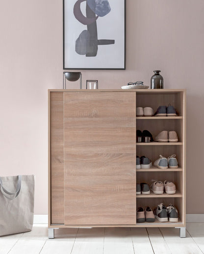 Nancy's Schoenenkast - Houten Schoenenrek - Voor 20 paar schoenen - ± 100 x 110 x 40 cm