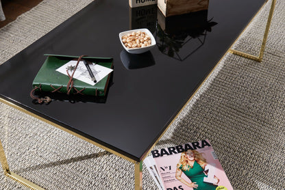 Nancy's Sambade Salontafel - Koffietafel - Zwart / Goud - 120 x 60 x 45 cm