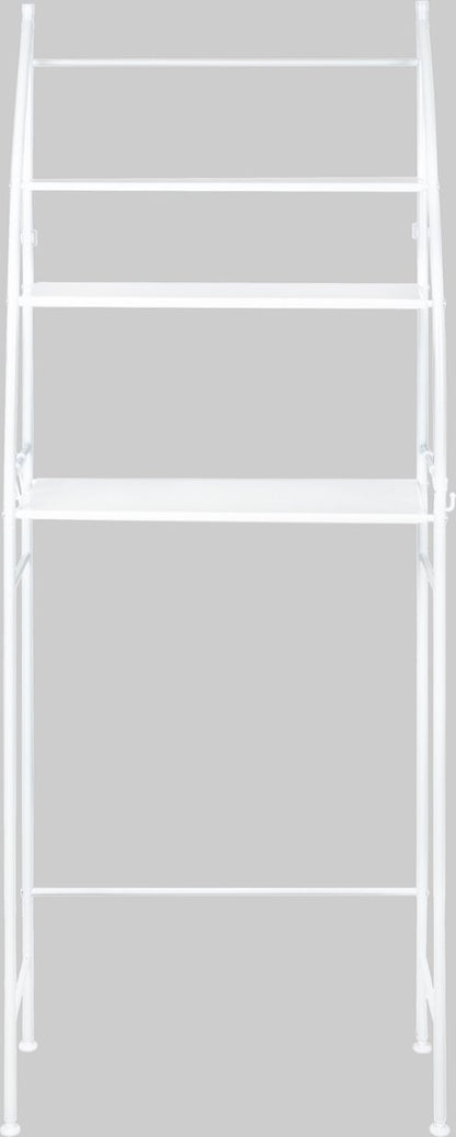 LG Life's Green washing machine conversion Storage rack with 3 shelves and towel hooks White