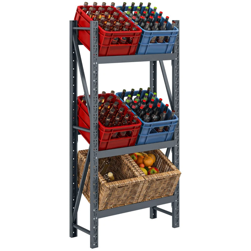 Nancy's Macinhata Krattenrek - Stellingkast - Grijs - Staal - 80 x 30 x 160 cm