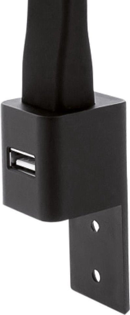Lampe de chevet LED Eleganca avec port USB 2 pièces Noir