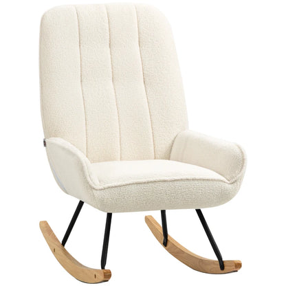 Nancy's Gagos Schommelstoel - Relaxstoel - Loungesotel - Crème - Fleece