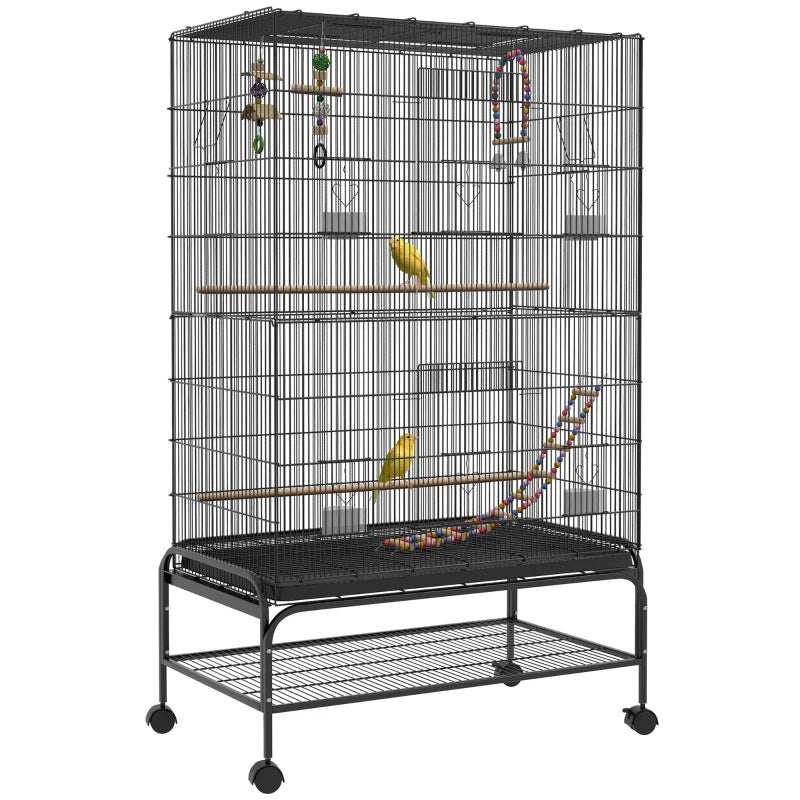 Nancy's Valongo Vogelkooi - Vogelhuis - Zwart - ± 100 x 60 x 160 cm