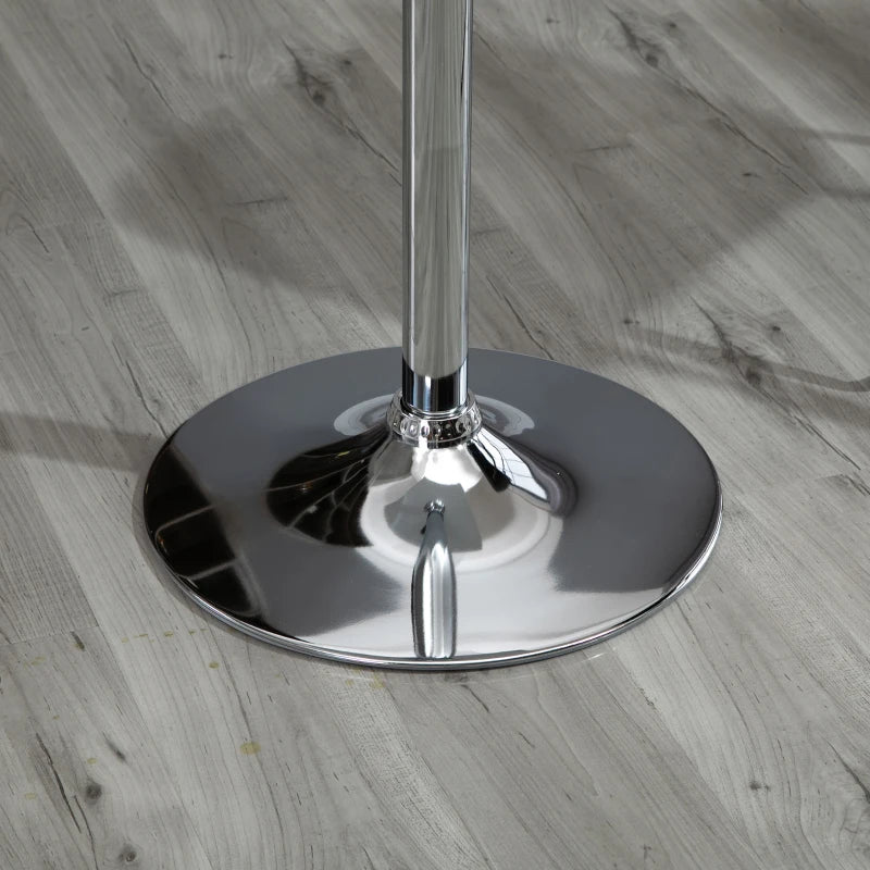 Nancy's Montegalda Bartafel - Hoge Tafel - Statafel - Wit / Zilver - Ø 60 cm