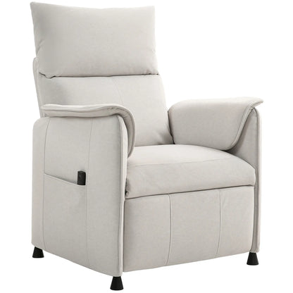 Nancy's Gignese Elektrische Fauteuil - Relaxfauteuil - Crème - Fluweel