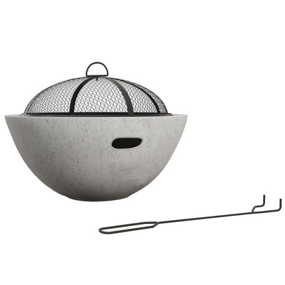 Nancy's Viabo Fire Basket - Fire Bowl - Outdoor Fireplace - Steel - Gray