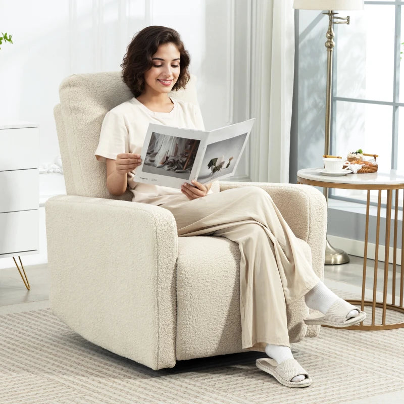 Nancy's Padus Relaxfauteuil - Loungestoel - Relaxstoel - Beige - Fleece