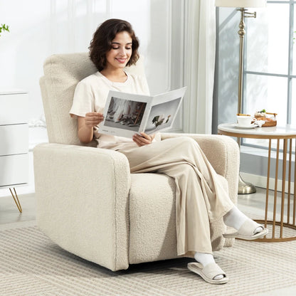 Nancy's Padus Relaxfauteuil - Loungestoel - Relaxstoel - Beige - Fleece