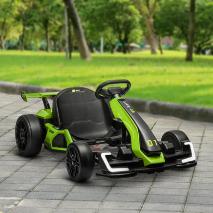 Nancy's Tombolo Elektrische kart voor kinderen - Racekart - Driftkart - Groen / Zwart